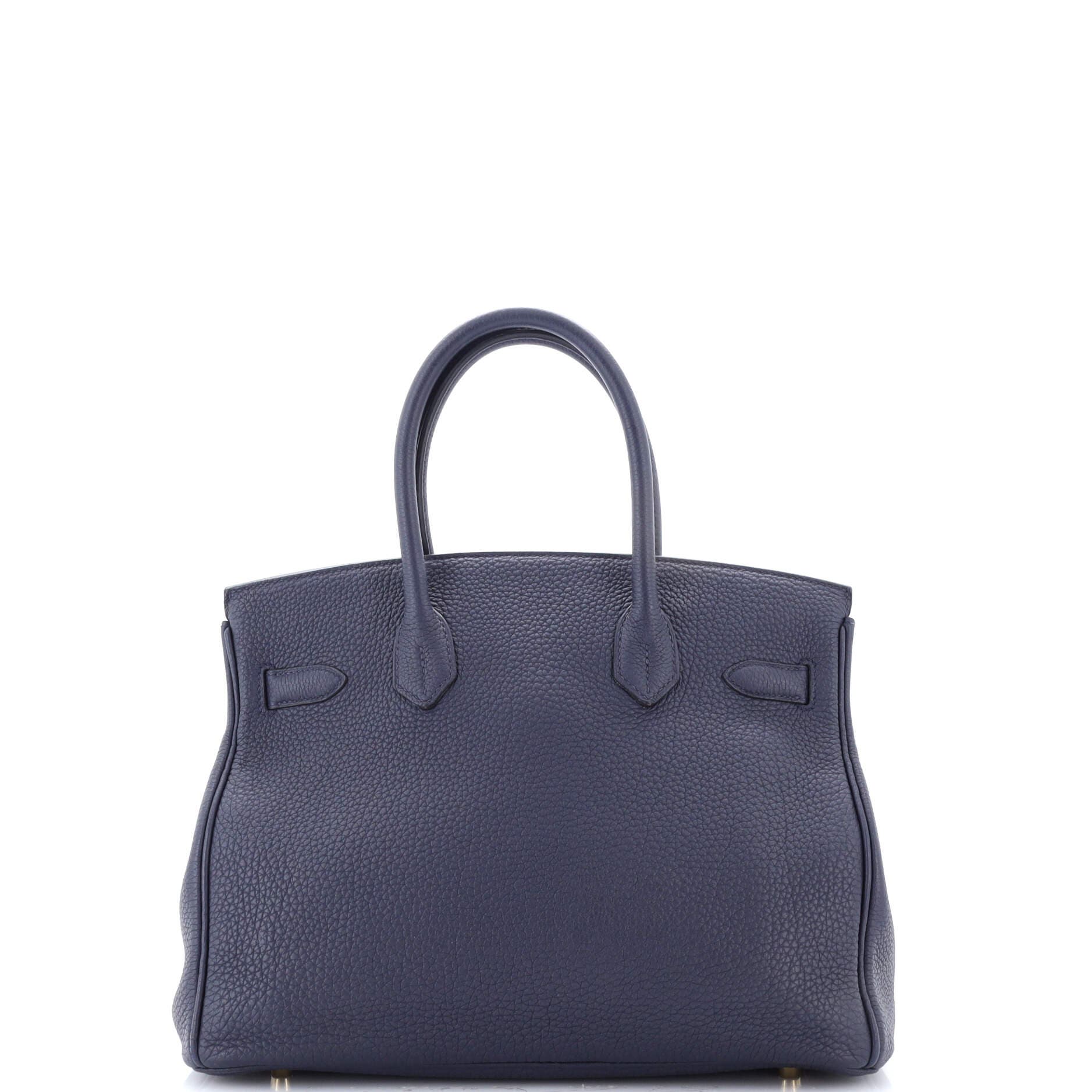 Pre-Owned Hermes Birkin Handbag Blue Togo with Gold Hardware 30, Alternate, color, 