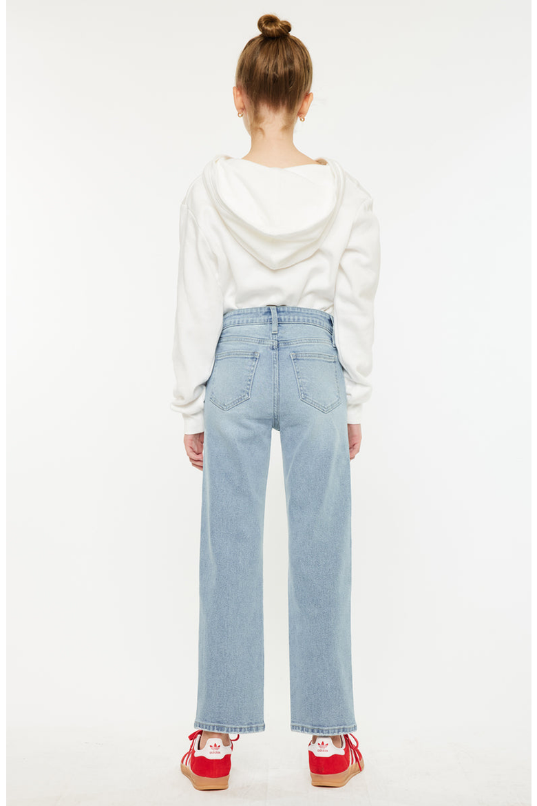 Sav High Rise Straight Jeans, Alternate, color, Light Wash