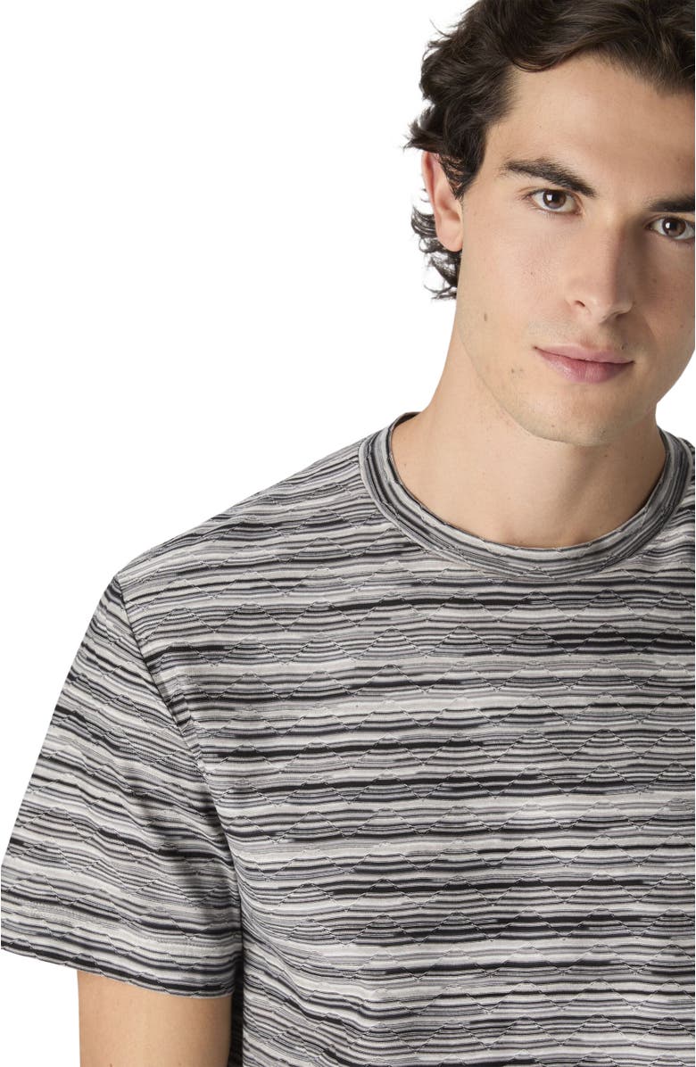 Missoni T-shirt With Flame And Zigzag Pattern, Alternate, color, Grey