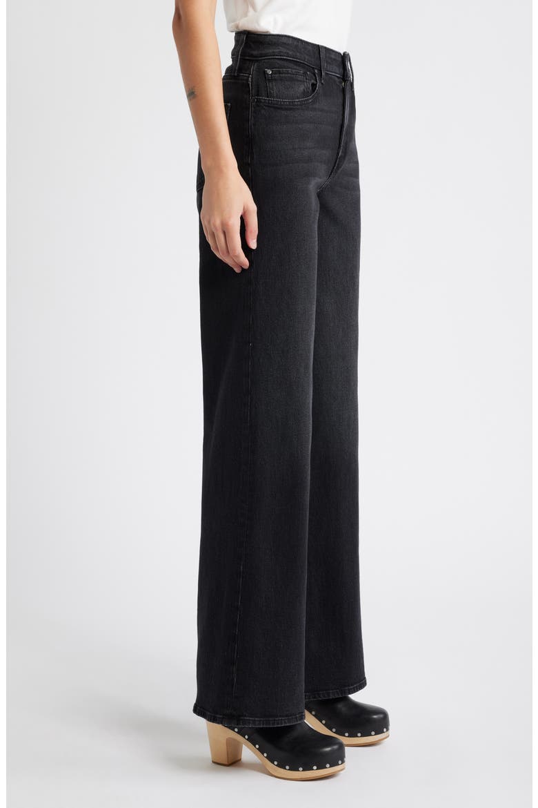 High Rise Wide Leg Jeans, Alternate, color, BLACK WASH