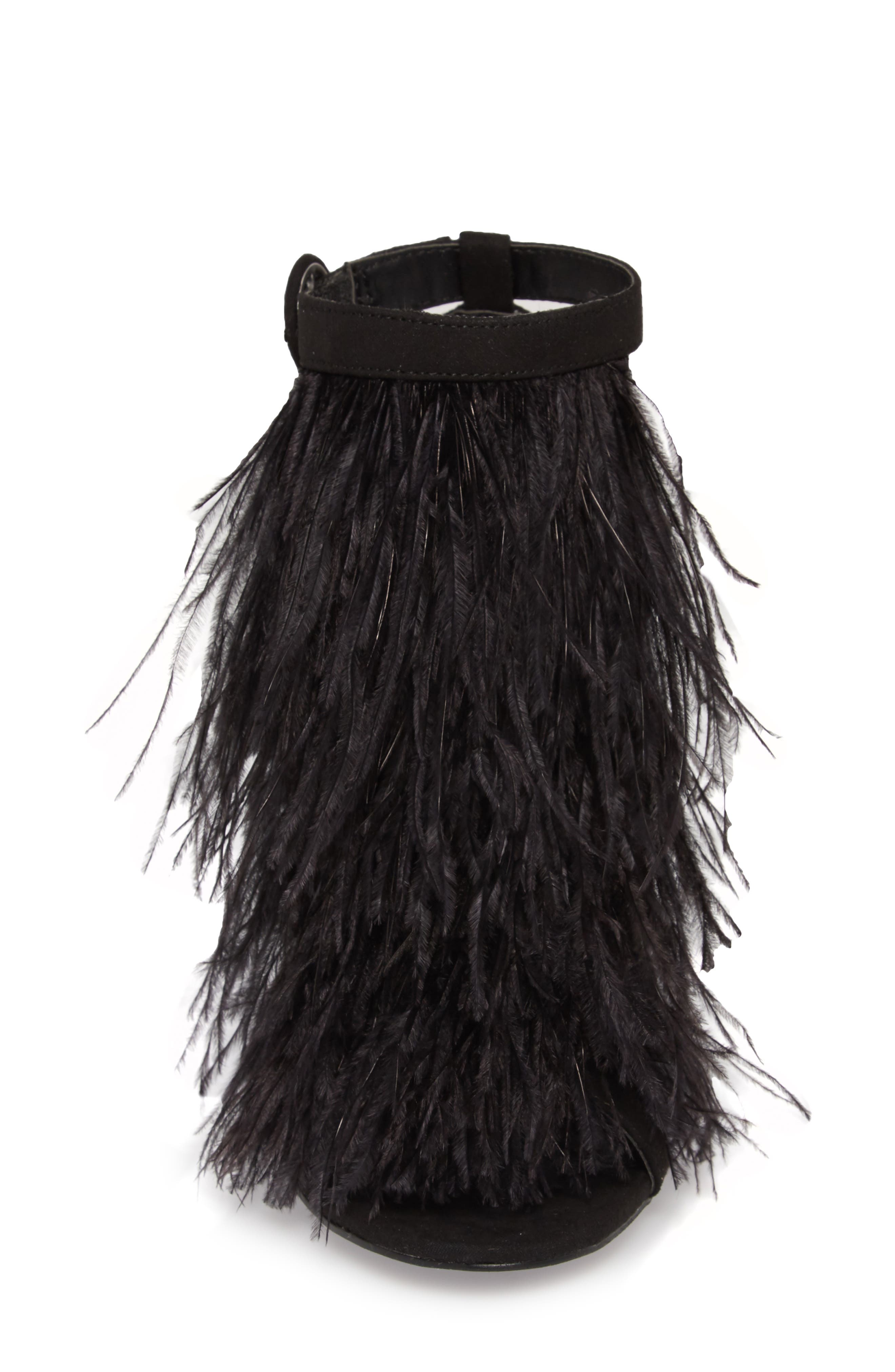 Steve Madden Fefe Feather Sandal, Alternate, color, 