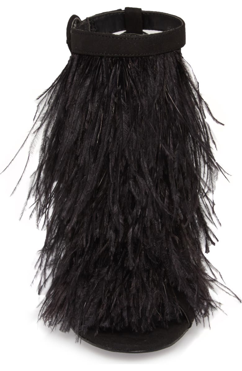 Steve Madden Fefe Feather Sandal, Alternate, color,