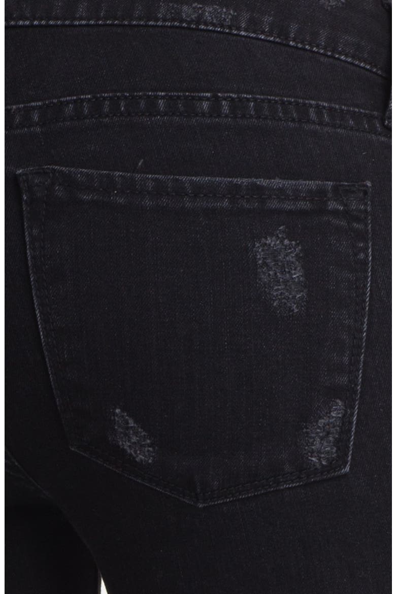 Destroyed Skinny Stretch Ankle Jeans, Alternate, color, DESTRUCTED BLACK