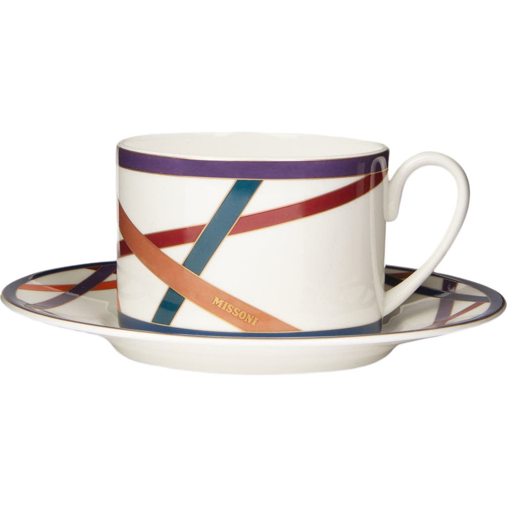 Missoni Nastri Set-of-six Teacups In Multi