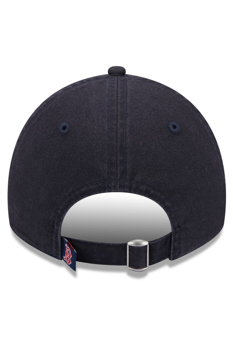 Women's New Era Navy Boston Red Sox Leaves 9TWENTY Adjustable Hat, Alternate, color, Navy