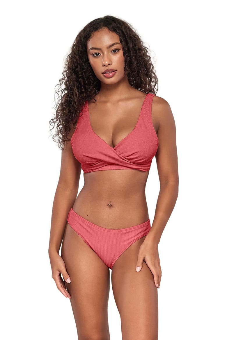 Mirabella Bikini Swimsuit Top - D Cup, Main, color, Hibiscus Tea