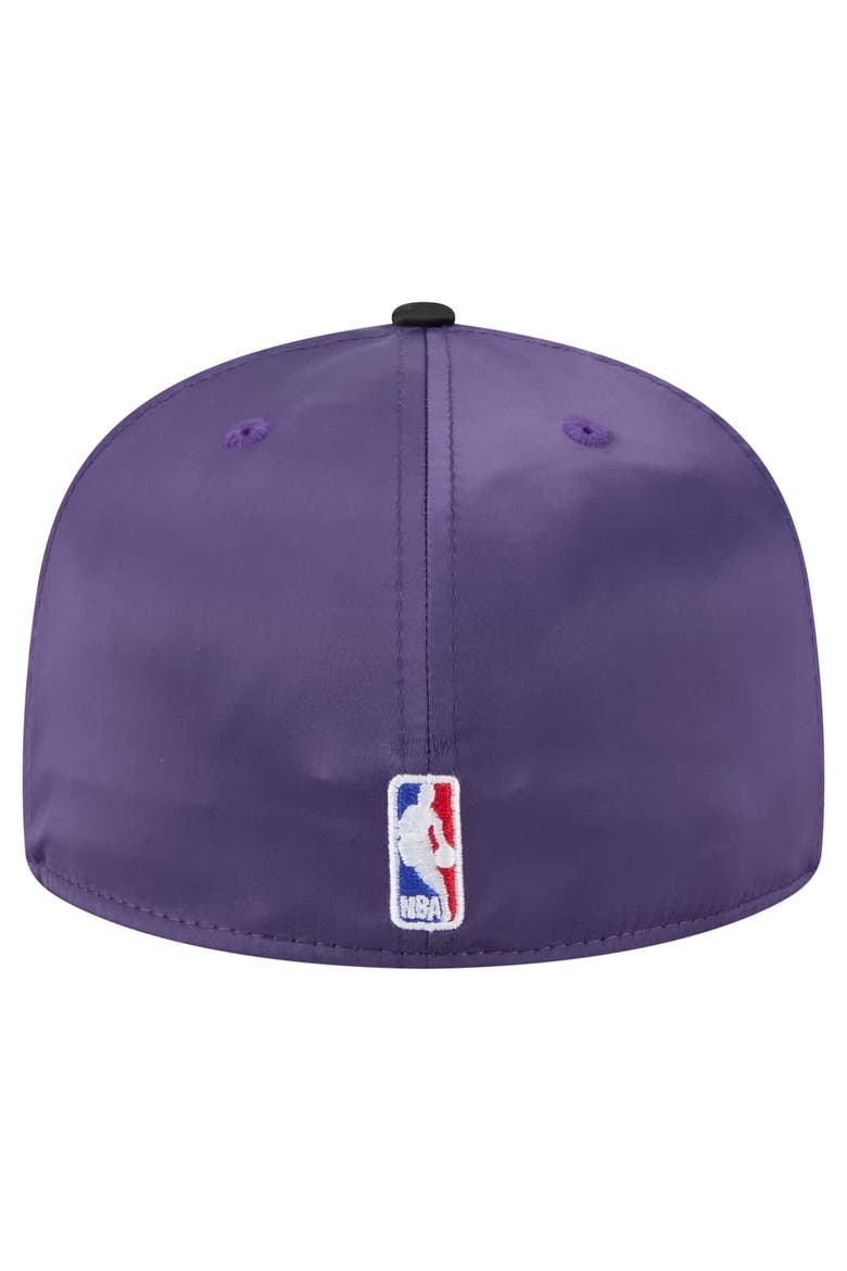 Men's New Era  Purple/Black Phoenix Suns Throwback Satin Vintage Pin Two-Tone 59FIFTY Fitted Hat, Alternate, color, Purple