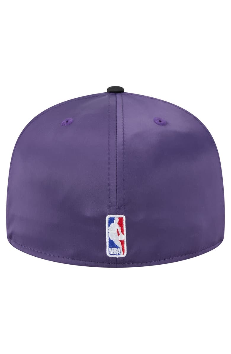 New Era Men's New Era Purple/Black Phoenix Suns Throwback Satin Vintage Pin Two-Tone 59FIFTY Fitted Hat, Alternate, color, Purple