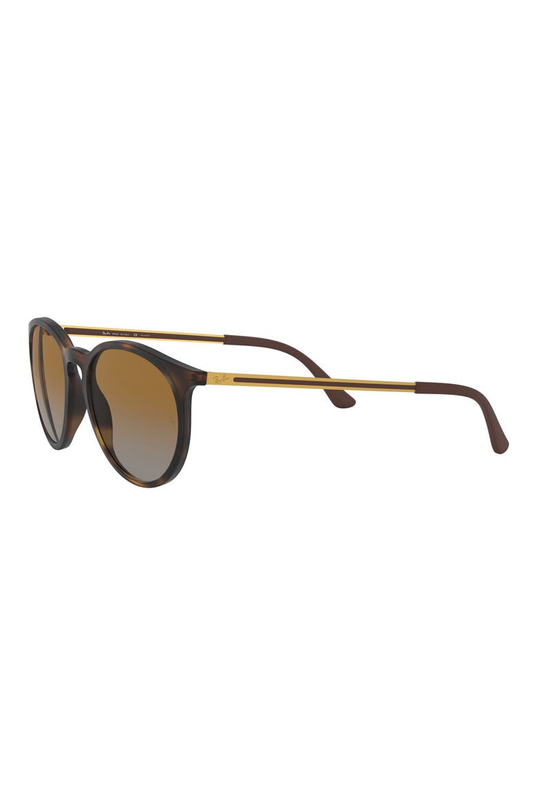 53mm Polarized Round Sunglasses, Alternate, color, BROWN/ GREY POLAR