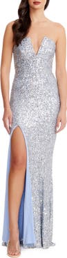 Dress the Population Fernanda Sequin Strapless Gown