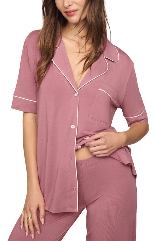 Eberjey Gisele Short Sleeve Pant Pajamas In Gold