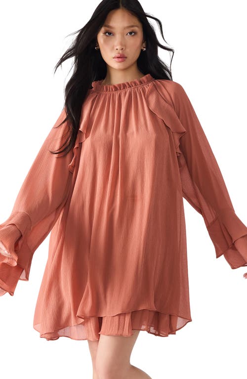 Steve Madden Sofina Long Sleeve Shift Dress In Pink