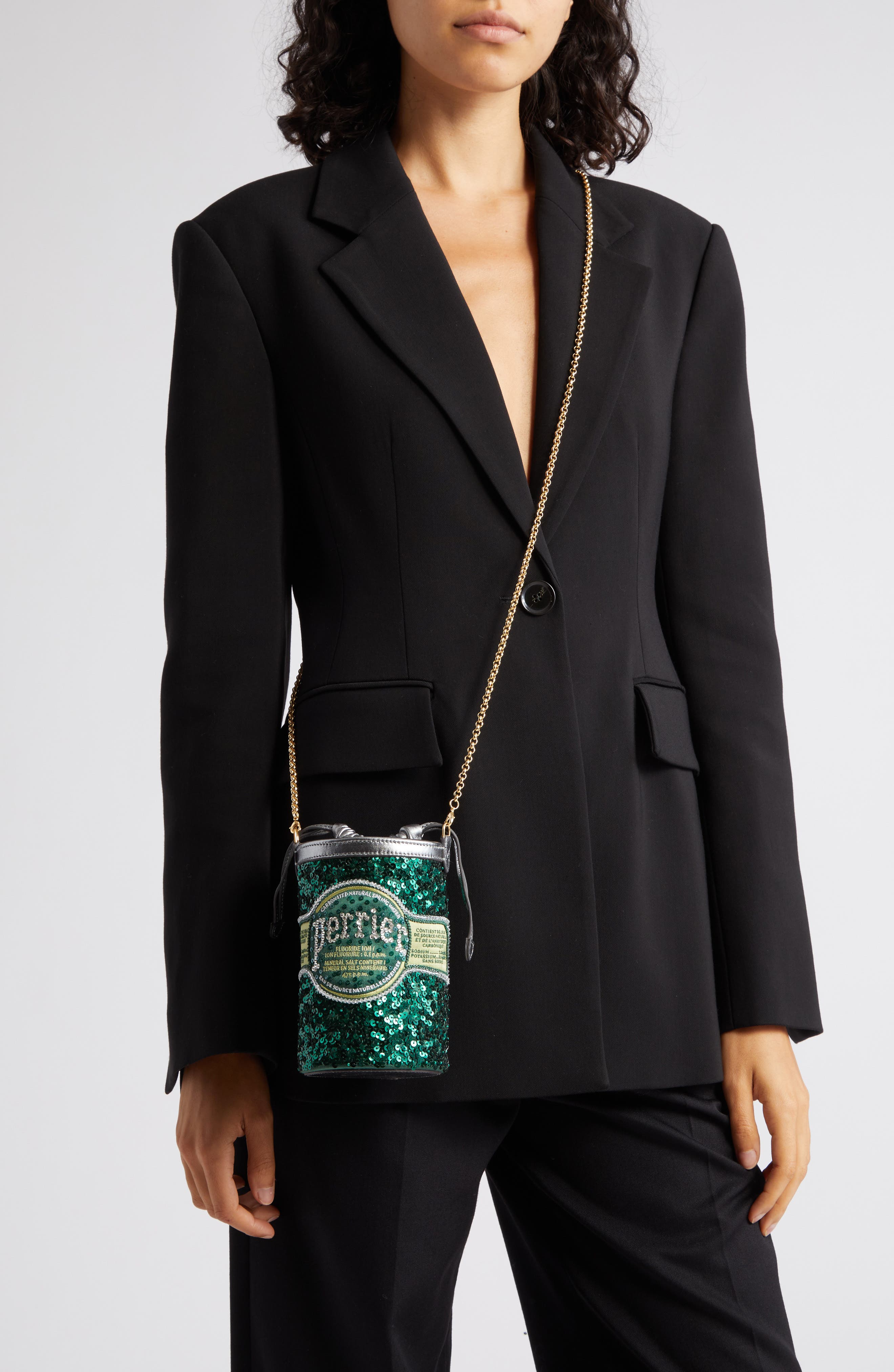 Anya Hindmarch Perrier Sequin Satin Crossbody Bag, Alternate, color, 