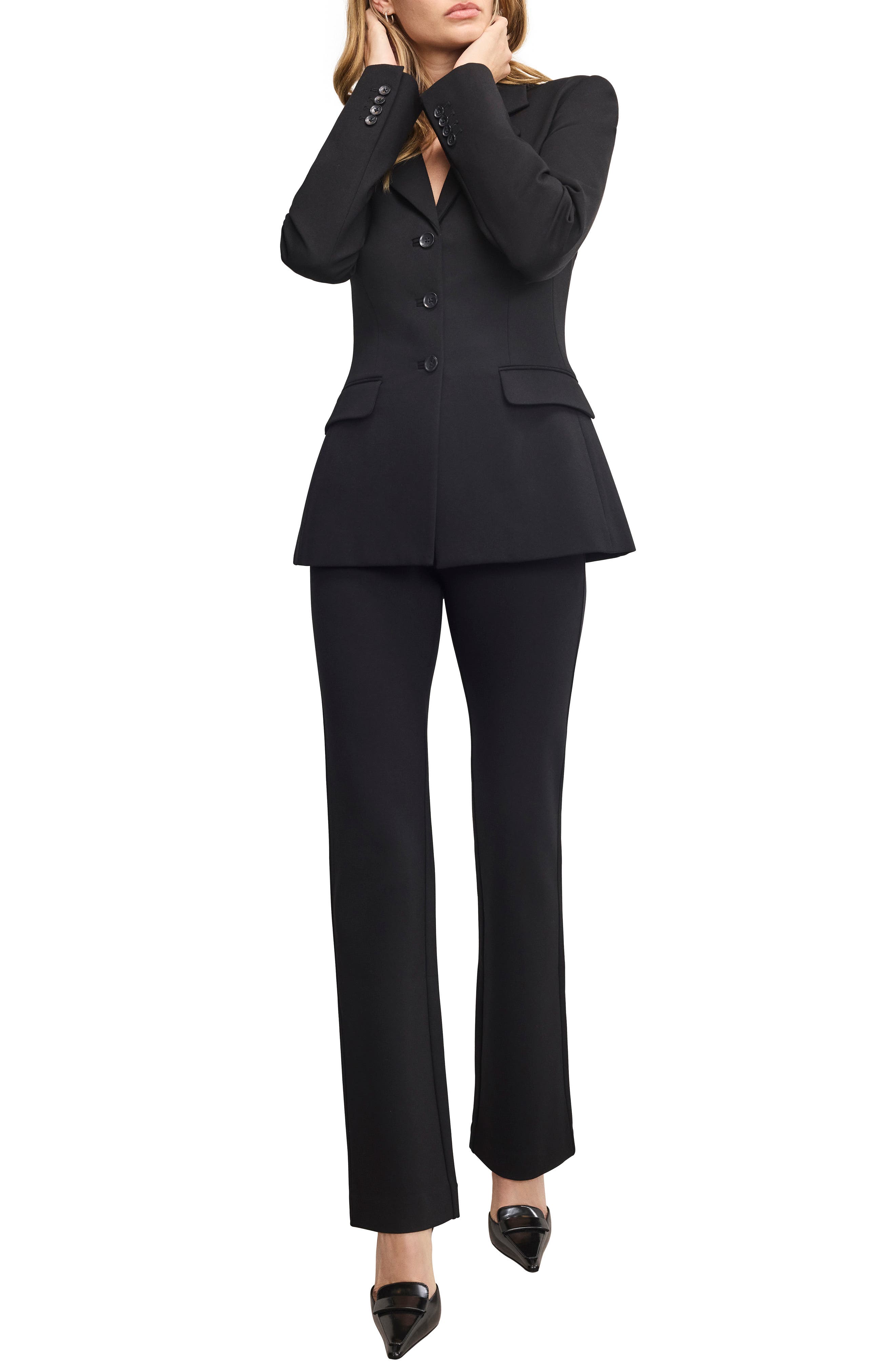 Good American Ponte Straight Leg Pants (Women) | Nordstromrack