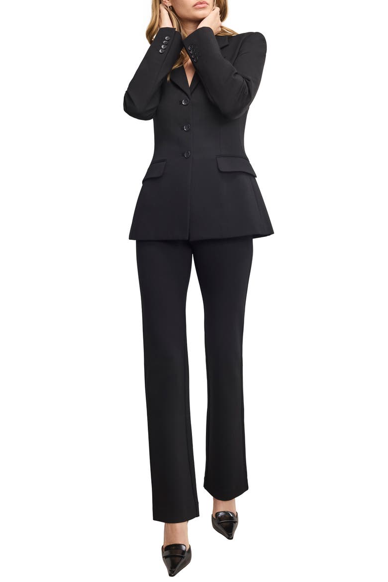 Ponte Straight Leg Pants, Alternate, color, BLACK001