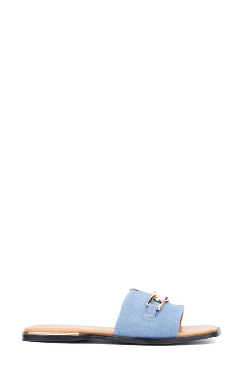 Torgeis Tabitha Chain Bit Slide Sandal In Blue