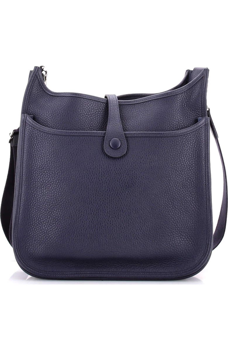 Pre-Owned Hermes Evelyne Bag Gen III Clemence PM, Alternate, color, Bleu Nuit