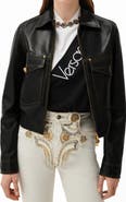 Versace Piuma Lambskin Leather Jacket