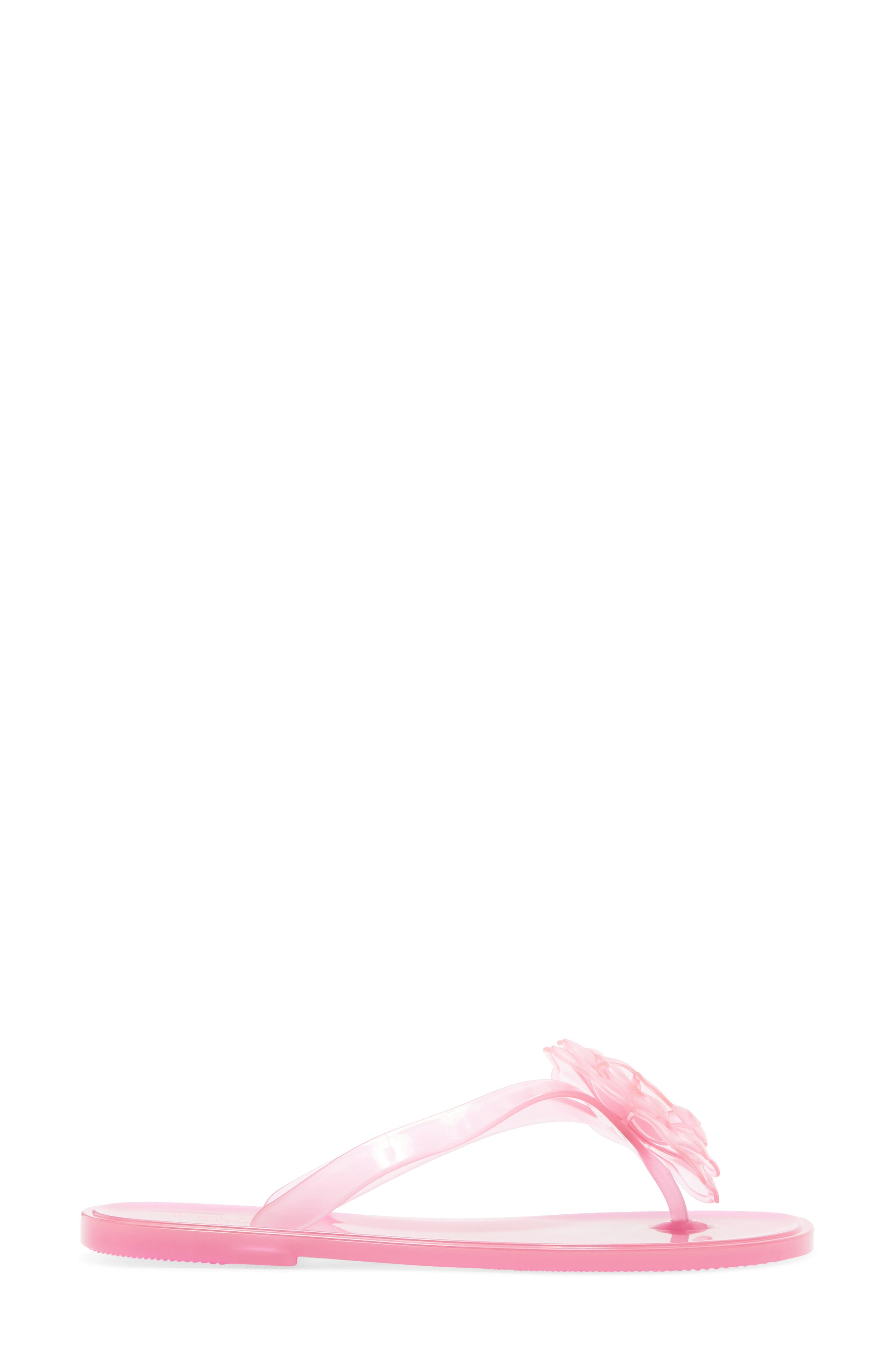 Jelly Flower Flip Flop, Alternate, color, PINK