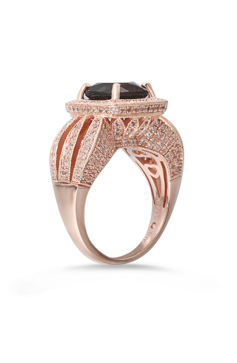 SUZY LEVIAN Cushion Cut Quartz & White Topaz Halo Ring, Alternate, color, 