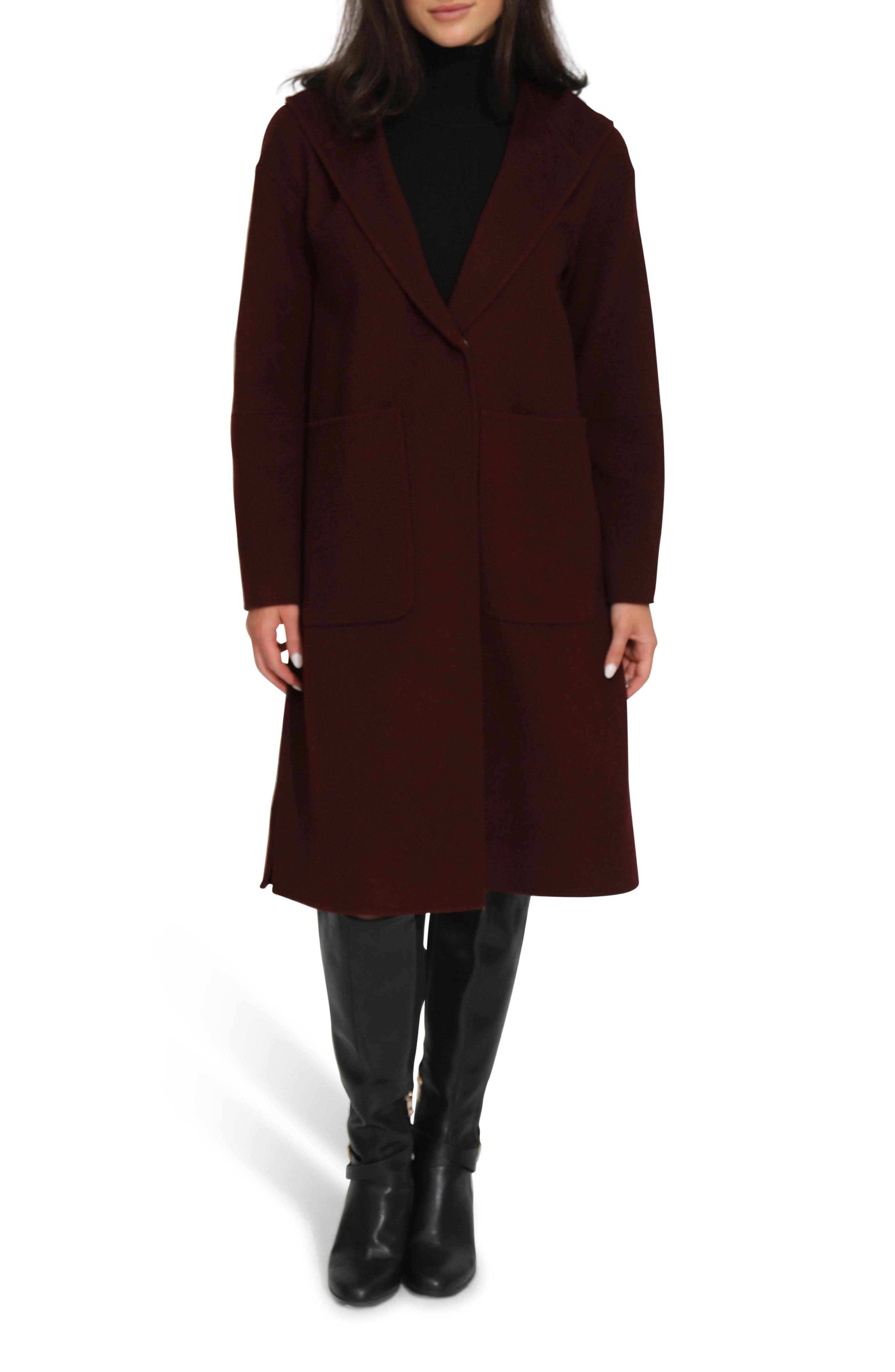 Walk This Way Oversized Hooded Wool Blend Coat