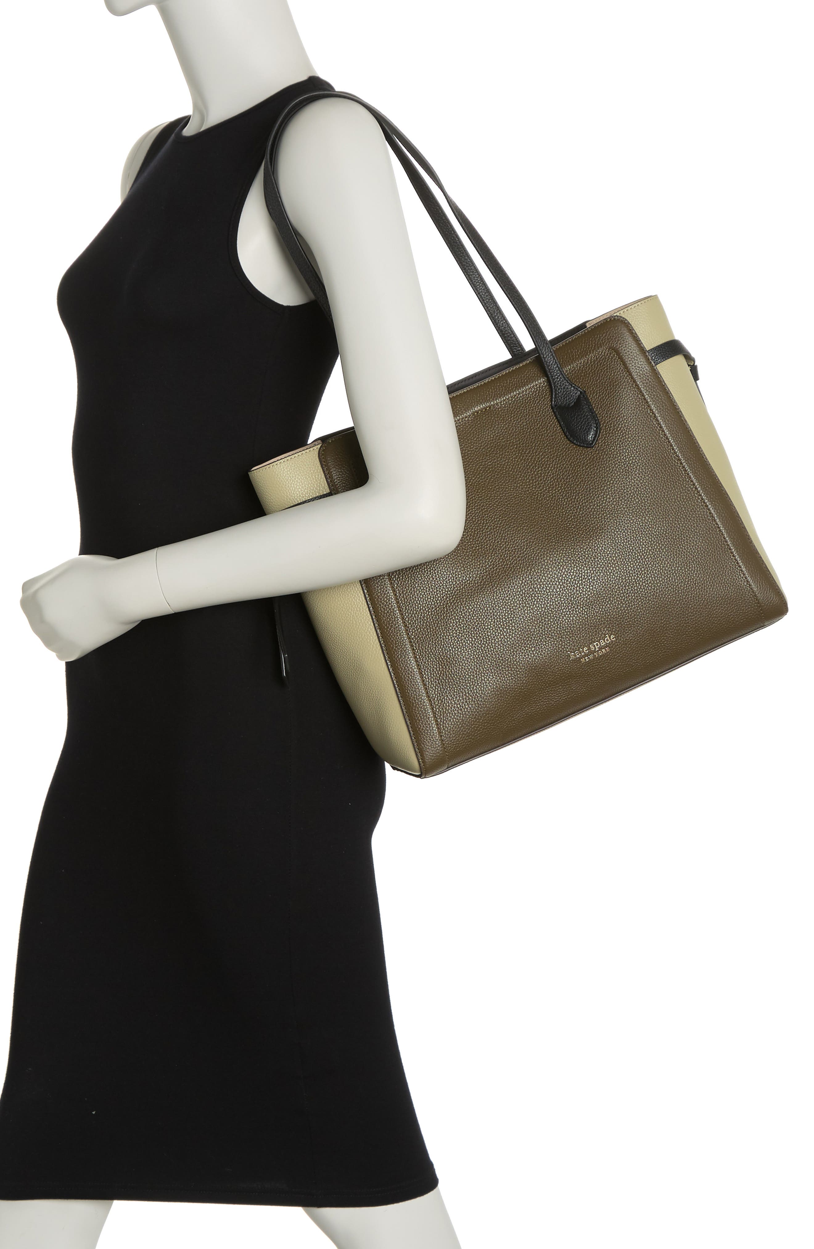 Kate Spade New York knott colorblocked pebble leather tote, Alternate, color, 