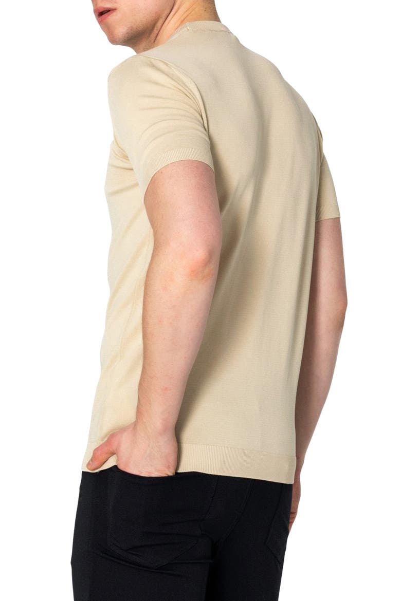 Ribbed Crewneck T-Shirt, Alternate, color, BEIGE