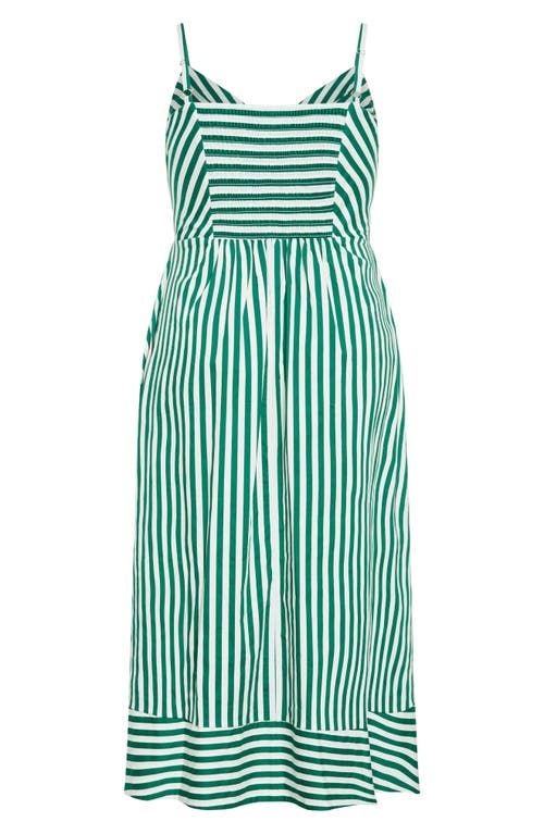 City Chic Zaya Stripe Sleeveless Midi Dress