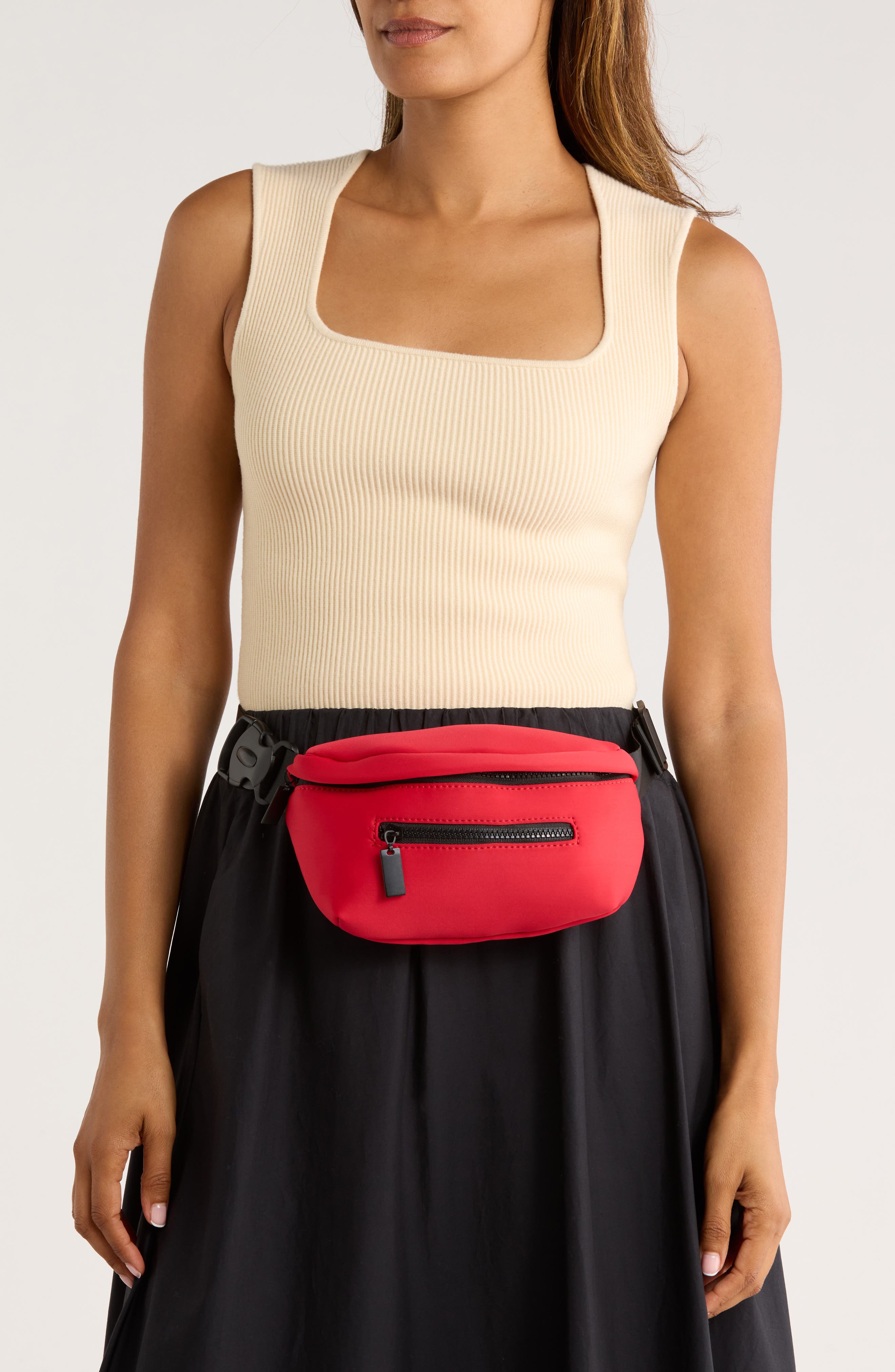Neoprene Belt Bag, Alternate, color, RED