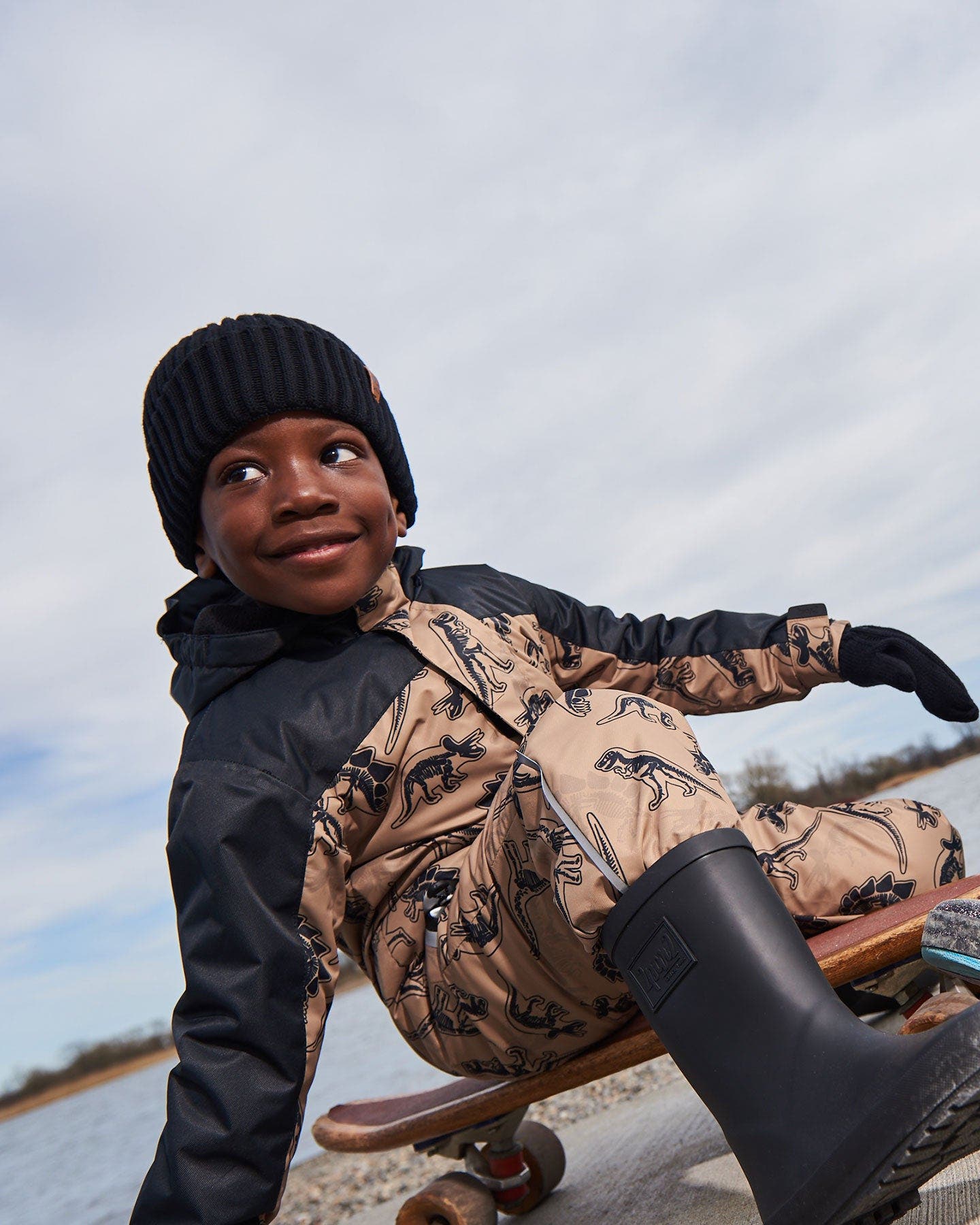 Deux par Deux Baby Unisex Rain Boots Black, Alternate, color, Black