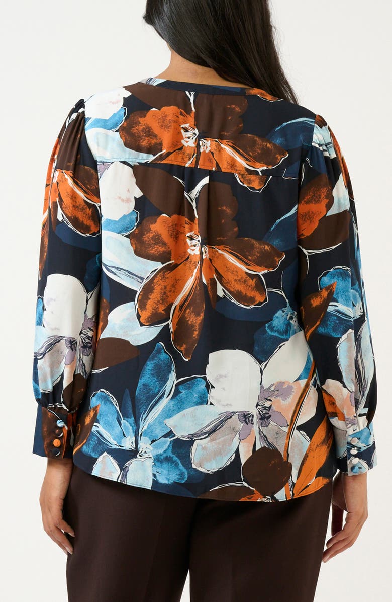 Estelle Annette Floral Popover Top, Alternate, color, Auburn Tides