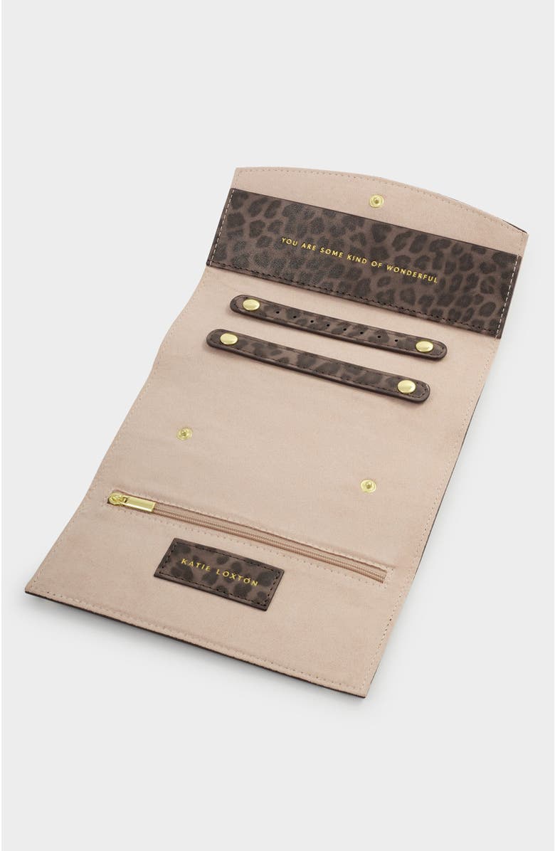 Katie Loxton Jewelery And Accessories Organiser, Alternate, color, Leopard/Taupe