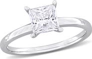 Julianna B. Moissanite Square Solitaire Ring