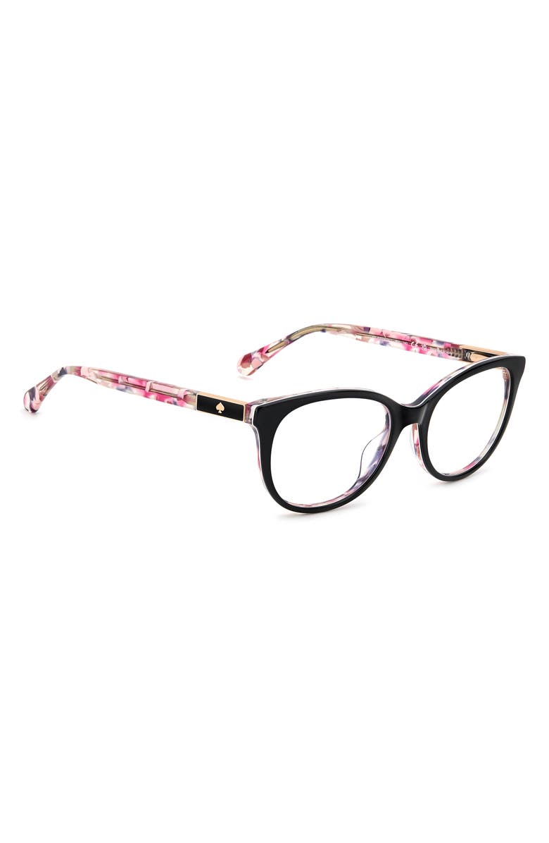Kate Spade New York joshann 52mm oval optical glasses, Alternate, color, Black