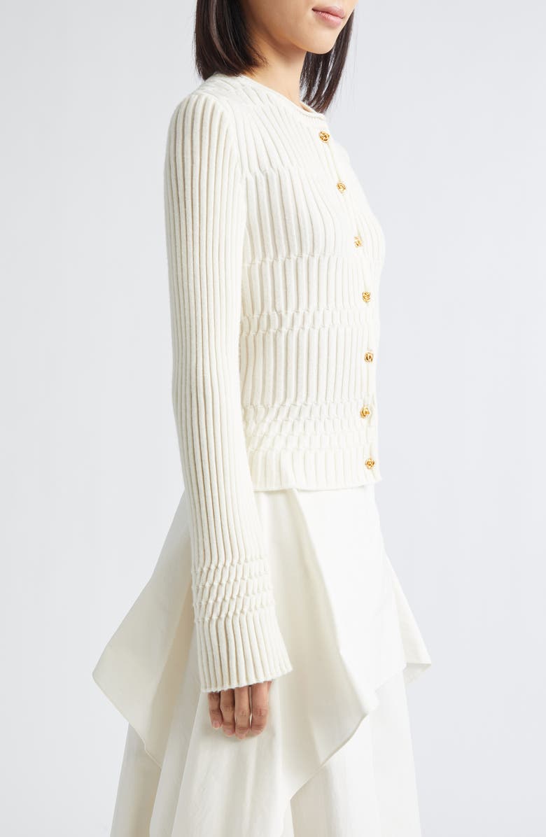 EENK Wool Rib Cardigan, Alternate, color, Ivory
