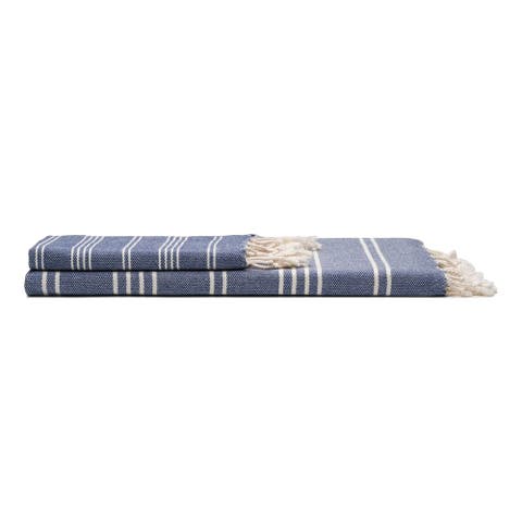 Essential Stripe Turkish Cotton Bath and Hand Towel - Set
