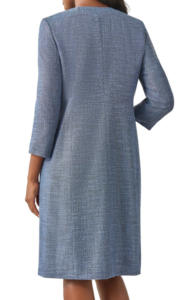 KASPER Tweed Long Duster Topper Jacket, Alternate, color, 