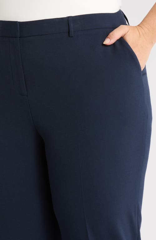 Tahari Asl Shannon Straight Leg Pants In Blue