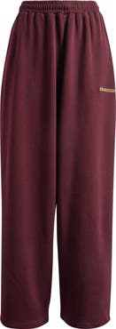 Iets Frans Harri Cotton Fleece Wide Leg Sweatpants