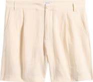 Percival Pleated Linen Shorts