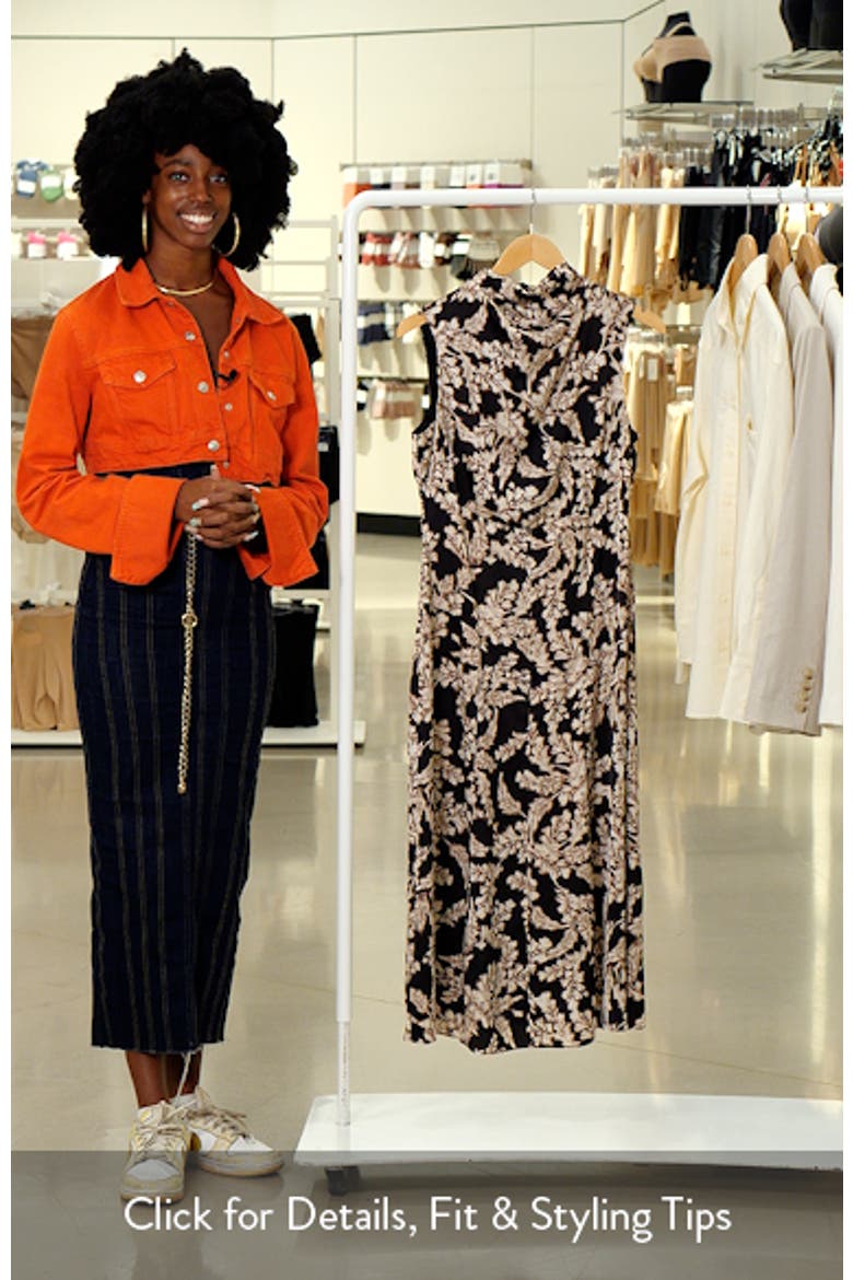 Cowl Neck Satin Midi Dress video