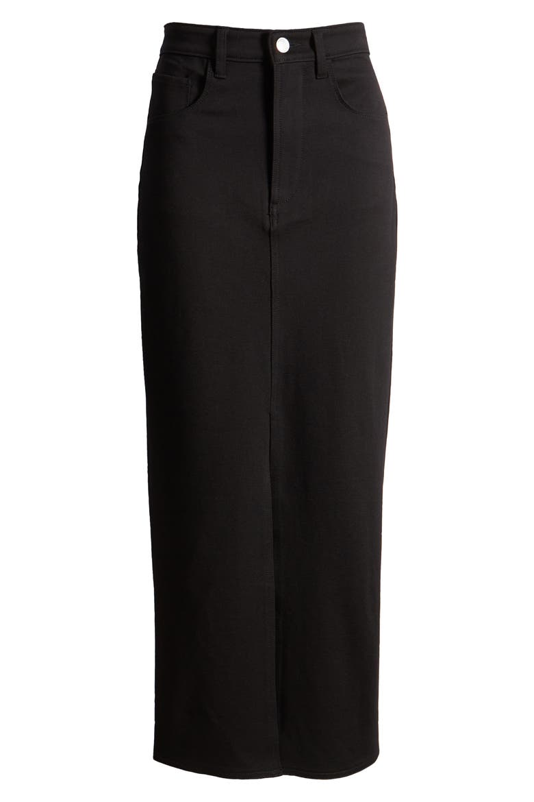 Slit Front Ponte Maxi Skirt, Alternate, color, MIDNIGHT TRAIN