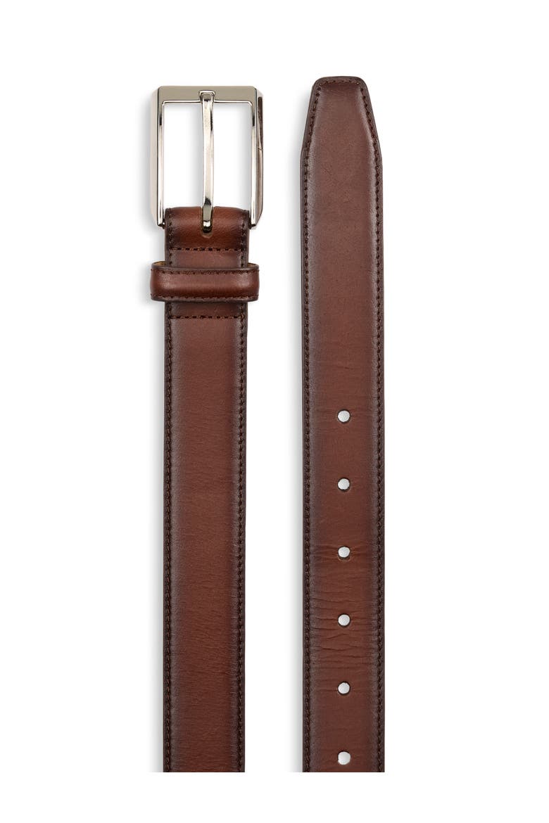 Big & Tall Burnished Edge Belt, Alternate, color, BROWN