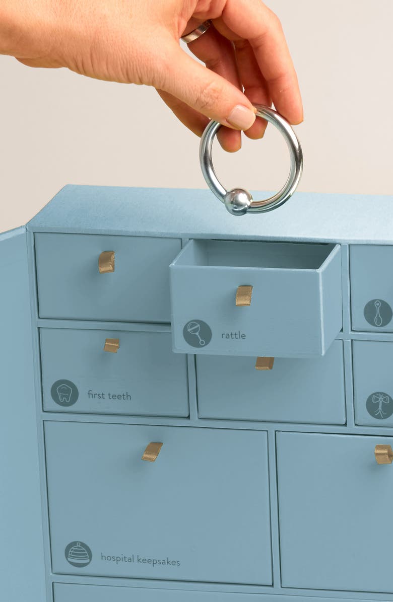 Savor Baby Deluxe Keepsake Box, Alternate, color, Light Blue