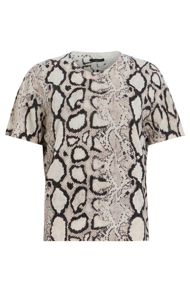 AllSaints Anouk Snakeskin Pattern Wool Knit Shirt, Alternate, color, 