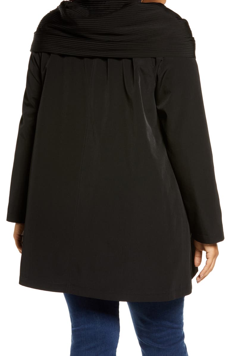 Gallery Pleated Collar Raincoat with Liner, Alternate, color, 