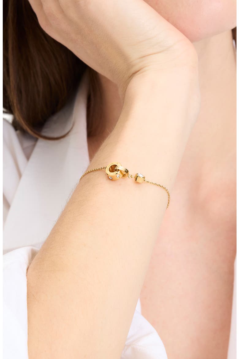 interlink chain bracelet, Alternate, color, GOLD CLEAR
