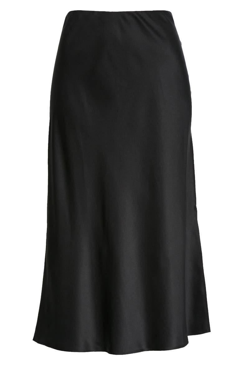 Washable Silk Maxi Skirt, Alternate, color, NOIR