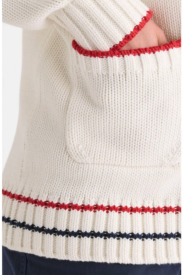 Intarsia Shawl Cardigan, Alternate, color, WHITE CAP