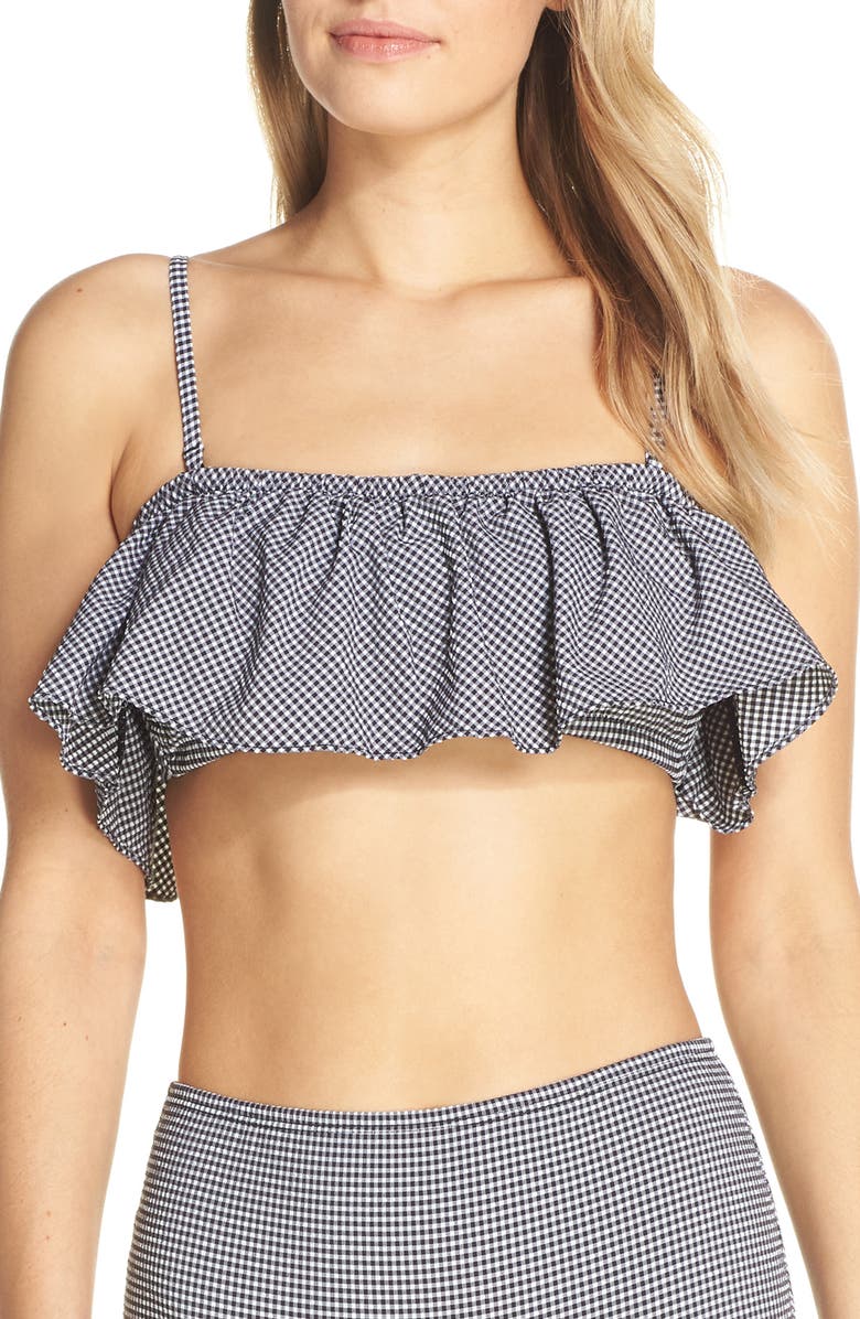 J.Crew Ruffle Bandeau Bikini Top, Alternate, color,